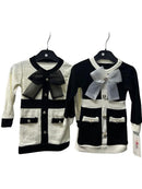 Baby Girls Long Sleeve Bow Detail Dress