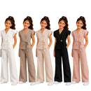 TTC 9552 Girls 2 Piece Gold Button Co-ord Set