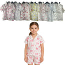 TTC KAELYN Girls Bow And Hearts Print Satin Pyjamas