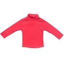 Baby Kids Plain Long Sleeve Top Boys Girls T-Shirt Thick Cotton Polo Neck Warm.