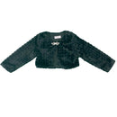 Girls Kids Babies Bolero Faux Fur Bridesmaid Shrug Long Sleeve Wedding Cape