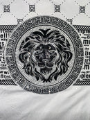 Boys Kids T-Shirt Shorts Set Diamante Baroque Lion Print Fashion Summer Top And Short Set.