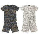 Boys Kids T-Shirt Shorts Set Camo Camouflage Army Fashion Summer Top Short Set.