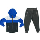 Boys Girls Kids Tracksuit Panel Jacket Joggers Jogging Bottoms Outfit Set.