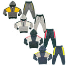 Boys Kids Panel Tracksuit Jacket Jogging Bottoms Sport Joggers PE Gym Set Warm.