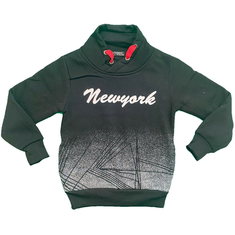 Boys Kids Jumper Sweatshirt Top Fleece Winter Warm Pullover New York Printed.