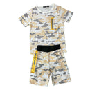 Boys Kids T-Shirt Shorts Set Camo Camouflage Army Fashion Summer Top Short.