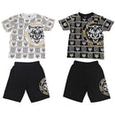 Boys T-Shirt And Shorts Set Icon Tiger Print (K-829)