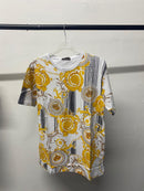 Mens Crown Print Diamante T-Shirt Floral