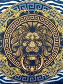 Boys Kids T-Shirt Shorts Set Baroque Lion Print Fashion Summer Top Outfit.