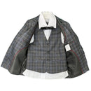 Boys Suits 5 Piece Checked Wedding Page Boy Party Prom Suit Formal Kids