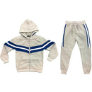 Boys Kids Tracksuit Stripe Panel Jacket Joggers Jogging Bottoms Outfit Set.
