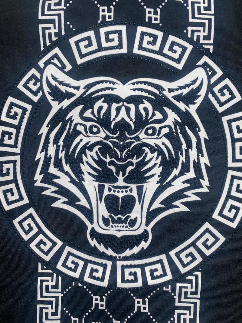 Boys Kids T-Shirt Shorts Set Baroque Chain Tiger Print Fashion Summer Top Outfit