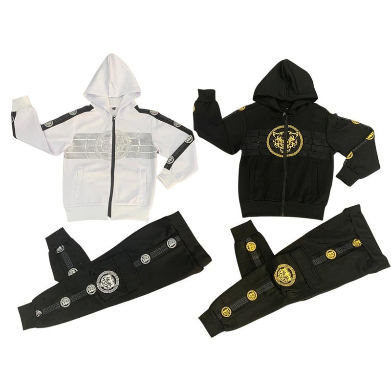 Boys Tracksuit Tiger Print Combat (K-866)