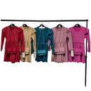 Girls Velour Pearl Detail Dress