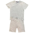 Boys Girls Kids T-Shirt Shorts Set Plain Cotton PE School Sports Summer Top Gym.