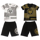 Boys T-Shirt And Shorts Set Tiger Print (F121)