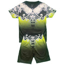 Boys Kids T-Shirt Shorts Set Baroque Two Tone Sports Summer Top Gym Fashion