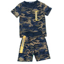 Boys Kids T-Shirt Shorts Set Camo Camouflage Army Fashion Summer Top Short.