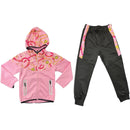 Girls Chain Print Tracksuit Matching Jacket And Joggers