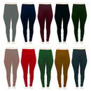 Ladies Leggings Thermal Plain Warm Thick Winter Fleece High Waist.