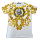 Men's T-Shirt Baroque Lion Print Fashion Summer Top Outfit Diamante Men's