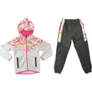 Girls Chain Print Tracksuit Matching Jacket And Joggers