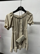 Girls Puff Sleeve Dress