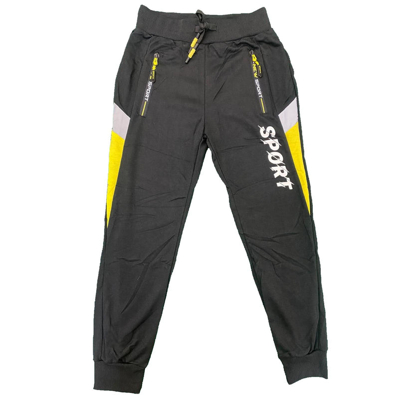 Boys Joggers Zip Pocket Kids Cotton Sports Jogging Tracksuit Bottoms Reflective Gym PE