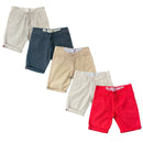 Boys Kids Shorts Chino Plain Knee Length Cotton Pocket Summer Fashion Casual