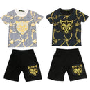Boys T-Shirt And Shorts Set Tiger Print (F127)