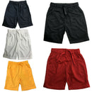 Boys Kids Plain Shorts Cotton PE School Summer Gym Sports Navy Red Black.