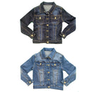 Girls Kids Denim Jacket Fashion Jean Coat Summer Blue.