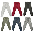 Boys Joggers Zip Pocket Plain Stretch Cotton Jogging Bottoms Tracksuit Kids Girls