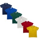 Boys Girls Kids Plain Polo Shirt T-Shirt Cotton School Uniform PE Short Sleeve.