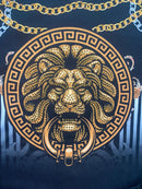 Boys Kids T-Shirt Shorts Set Baroque Chain Lion Print Fashion Summer Top Outfit 569