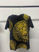 Mens Lion Print T-Shirt Army Aztec