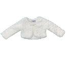 Girls Kids Babies Bolero Faux Fur Bridesmaid Shrug Long Sleeve Wedding Cape