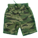 Boys Kids Camo Camouflage Sports Shorts Cotton Army Green Summer Gym PE.