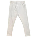 Girls Kids Plain Leggings Cotton Full Length Black School Childrens