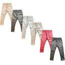 Girls Kids Leggings Shiny Wet Look Dance PU Legging.