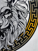 Boys Kids T-Shirt Shorts Set Diamante Baroque Lion Print Fashion Summer Top Short Set.