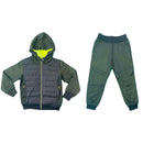 Boys Kids Tracksuit Jacket Joggers Jogging Bottoms Outfit Set Winter Padded.
