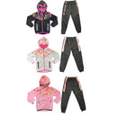Girls Chain Print Tracksuit Matching Jacket And Joggers