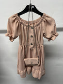 Girls Puff Sleeve Dress