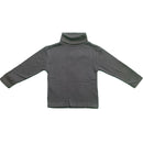 Baby Kids Plain Long Sleeve Top Boys Girls T-Shirt Thick Cotton Polo Neck Warm.