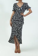 Ladies Long Floral Print Dress