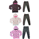 Girls Tiger Print Tracksuit Matching Jacket And Joggers