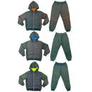 Boys Kids Tracksuit Jacket Joggers Jogging Bottoms Outfit Set Winter Padded.