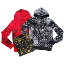 Mens CV Print Diamante Hoodie F9350